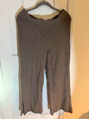 Hollister Wide Leg Knit Pants in Brown